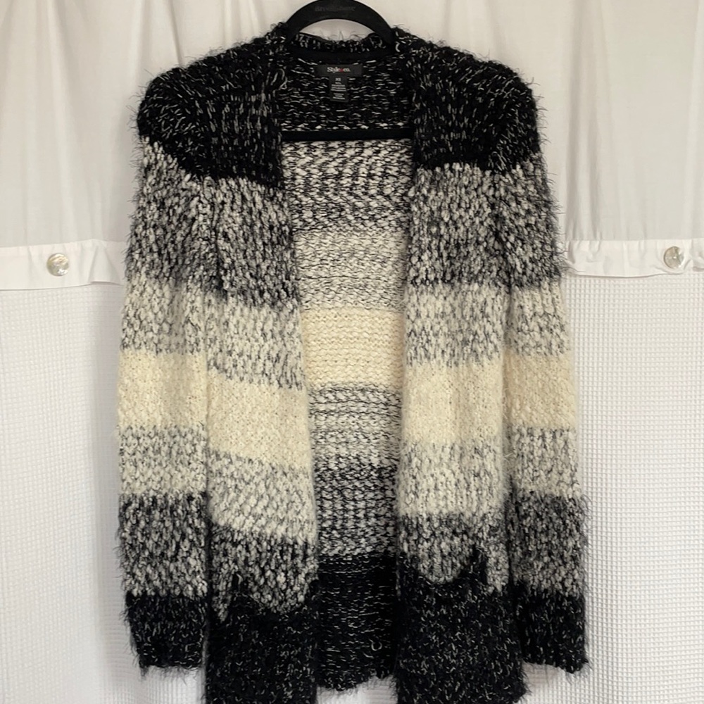 Black/White Cardigan